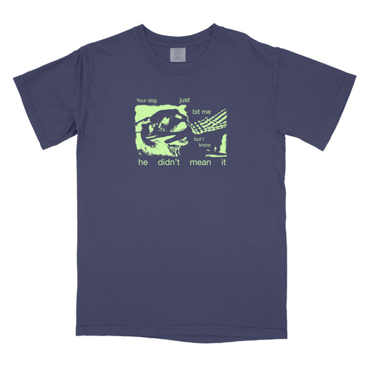 Navy "Your Dog Just Bit Me" T-Shirt